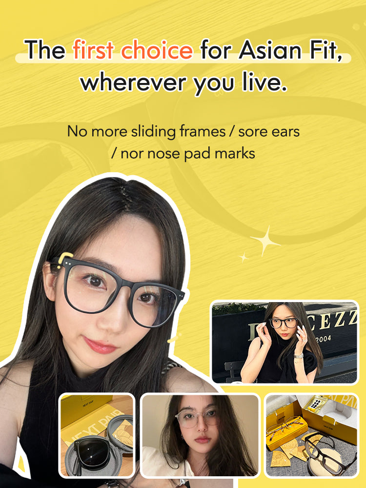 NextPair Prescription Glasses Asian Fit Eyewear & Low Bridge Glasses
