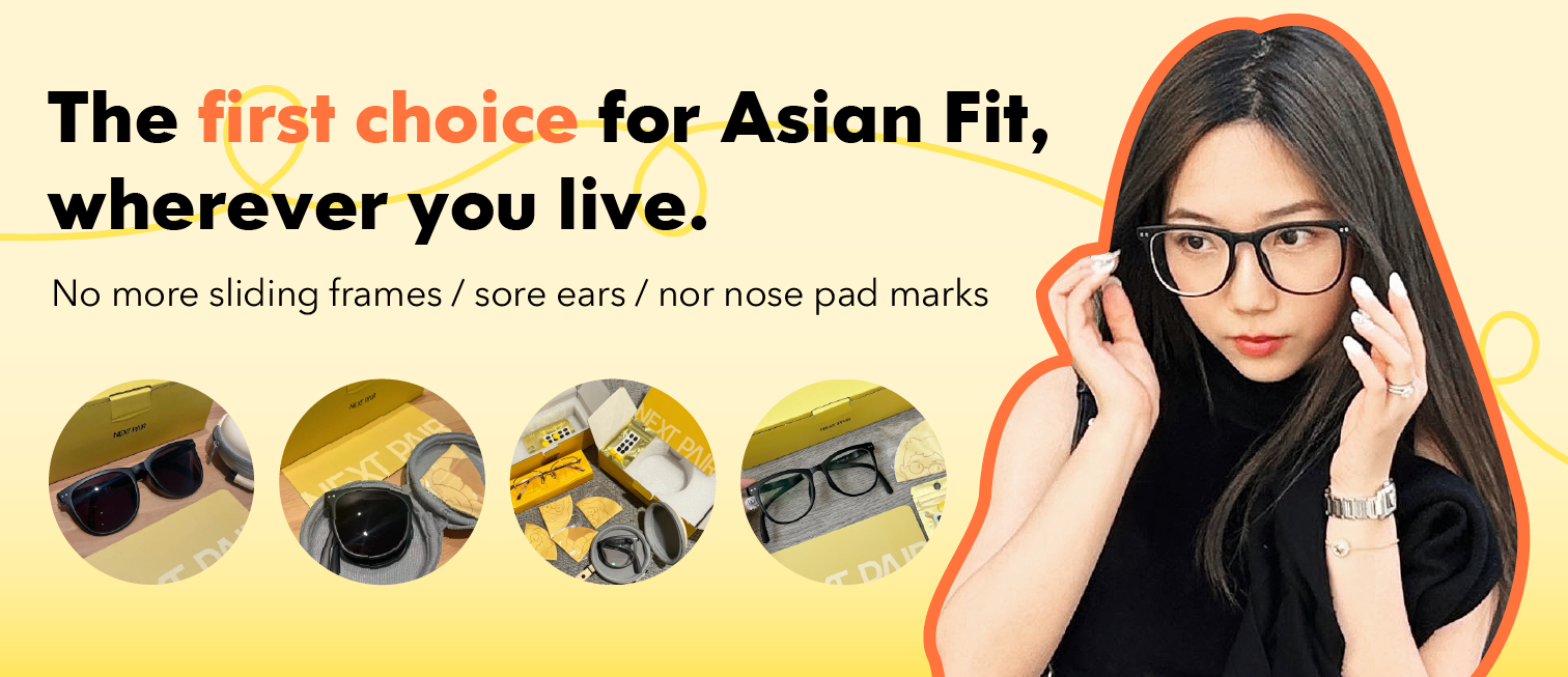 NextPair Prescription Glasses Asian Fit Eyewear & Low Bridge Glasses